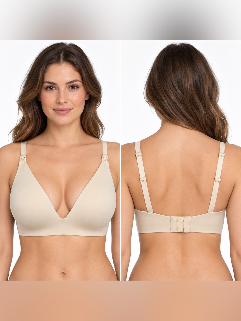 SKIMS Wireless Form Nursing Bra Sand Size 36DDD NWT